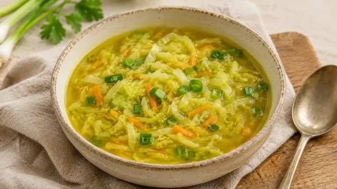 Foto provisoria de Sopa de Repollo, Cúrcuma y Verdeo