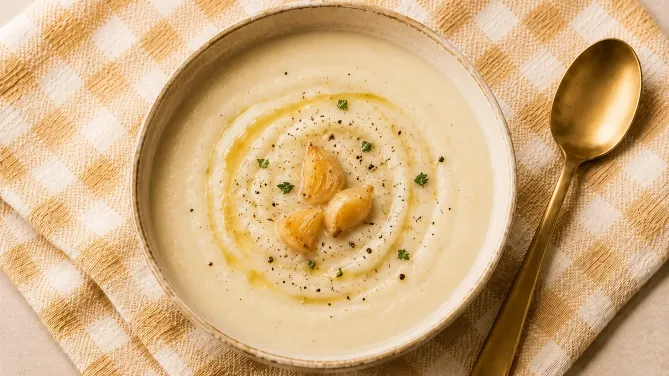 Foto provisoria de Crema de Coliflor y Ajo Asado